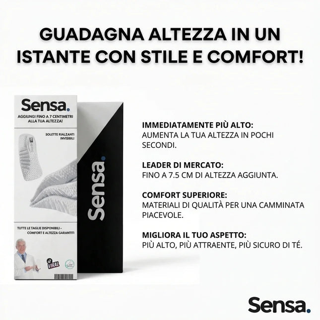 Solette ortopediche rialzanti AltaStep™ - Sensa