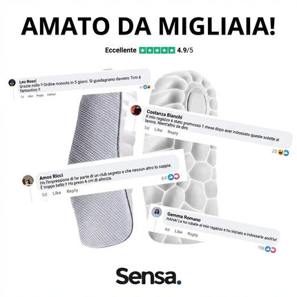 Solette ortopediche rialzanti AltaStep™ - Sensa