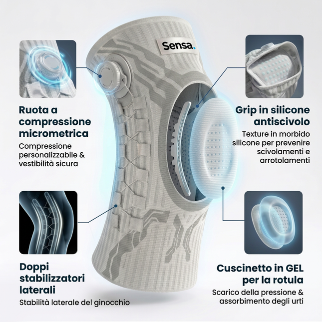 Ginocchiera StabiFlex™ - Muoviti con sicurezza, senza pensare al ginocchio